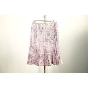 Vintage Chanel A-Line Tweed Skirt Multicolor